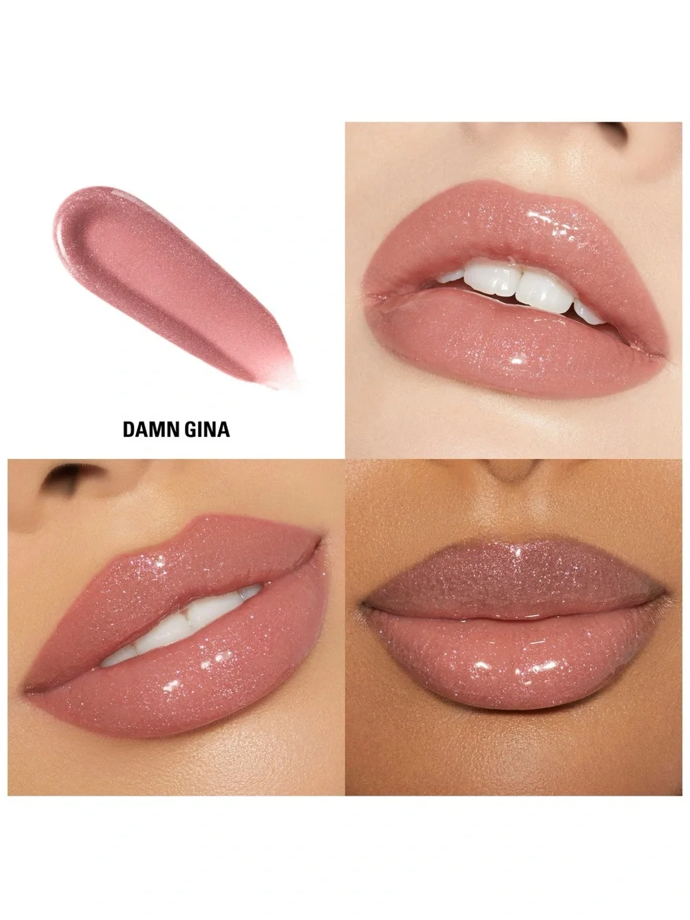 KYLIE High Gloss Lip Gloss in Shimmery Rose 324 Damn Gina